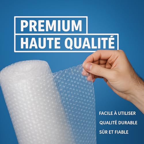 **Papier Bulle Épaisseur Renforcée - 20 m x 30 cm - Protection Anti-Chocs Idéale pour Déménagement et Expédition Colis -